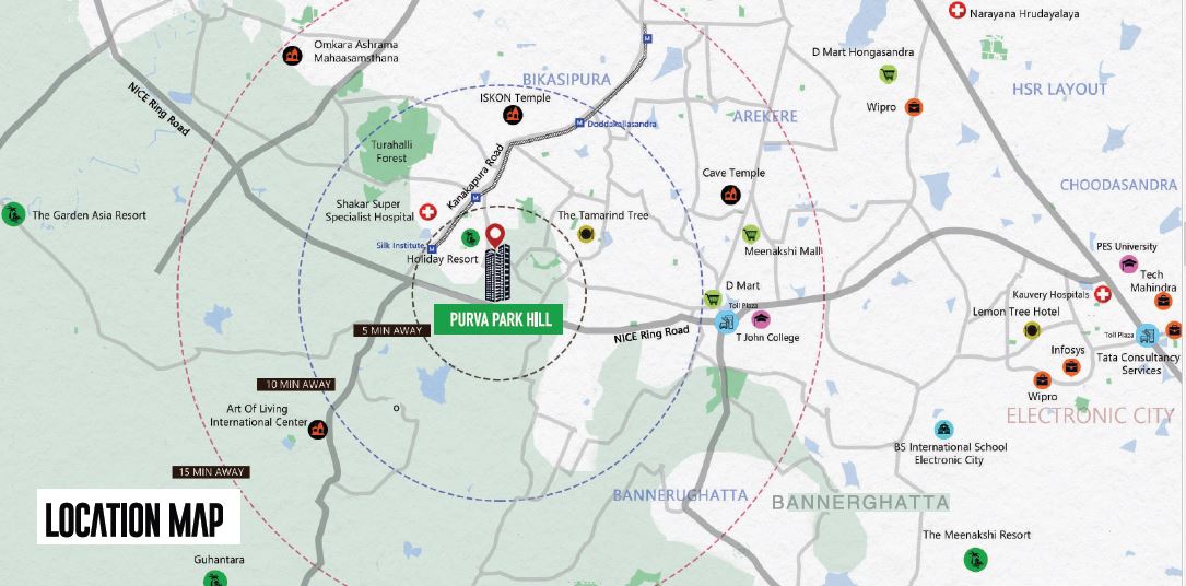 Purva Park Hill Location Map